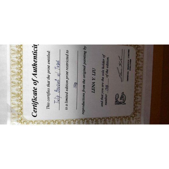 Beautiful limited edition numbered lithograph by Lena Liu. - Picture 5 of 7